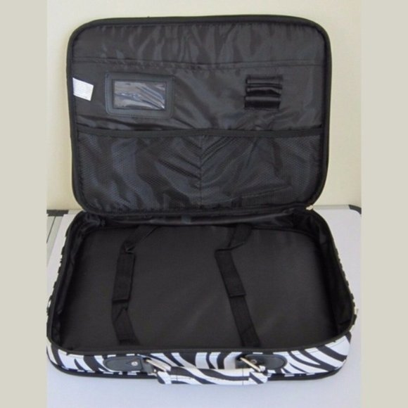 World Traveler Laptop Case Bag 17" Zebra Print NEW - Picture 7 of 8